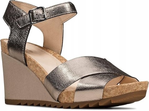 Clarks Sandały - Flex Sun 261504324 Stone R.40