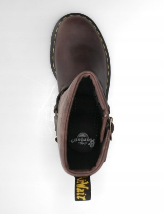 Dr. Martens - Anistone - Ciemnobrązowe botki z ozdobnymi paskami r.37