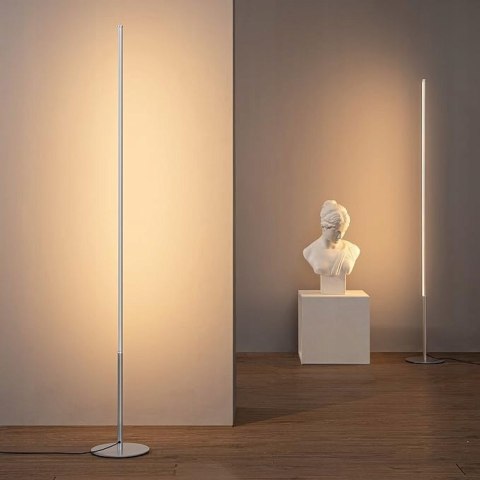 Lampa podłogowa Nowoczesna zintegrowane źródło LED 19 W szary 2 SZTUKI