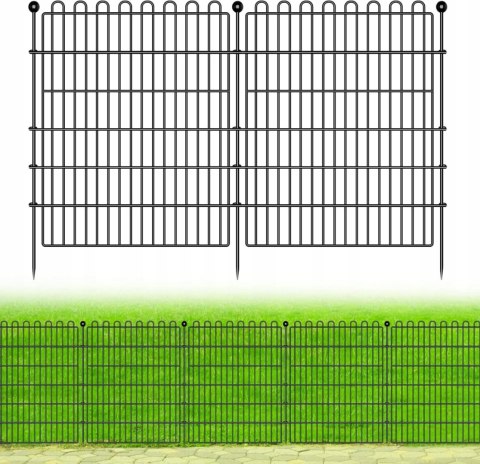 METALOWE OGRODZENIE 9 PANELI 75X81CM Z KRATKĄ