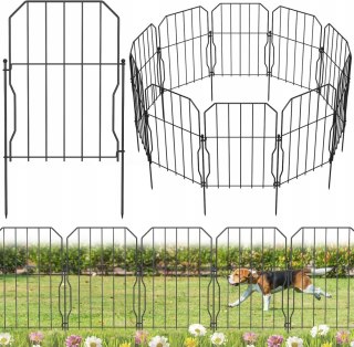 OGRODZENIE METALOWE 10SZT. 31 x 41 CM DLA ZWIERZĄT OGRODZENIE NA OGRÓD