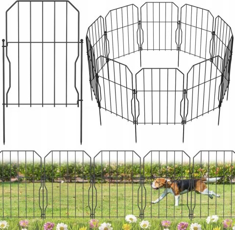 OGRODZENIE METALOWE 10SZT. 31 x 41 CM DLA ZWIERZĄT OGRODZENIE NA OGRÓD