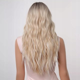 Peruka włosy długie syntetyczne blond damska 24cale