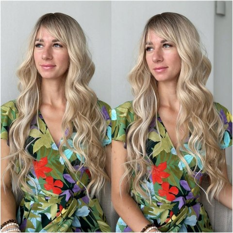 Peruka włosy długie syntetyczne blond damska 24cale
