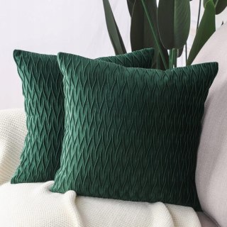 Poszewka dekoracyjna na poduszkę 55x55 welurowa velvet tłoczona fala