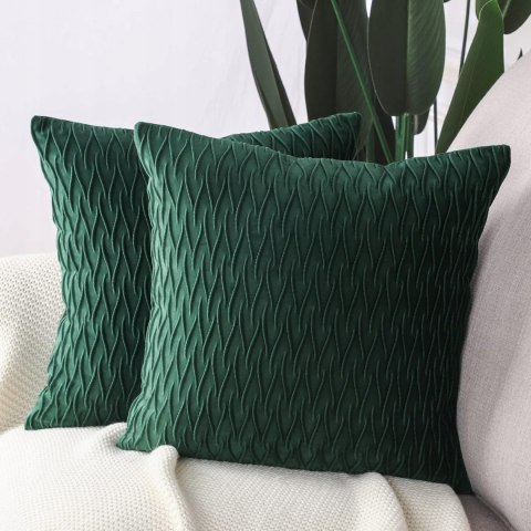 Poszewka dekoracyjna na poduszkę 55x55 welurowa velvet tłoczona fala