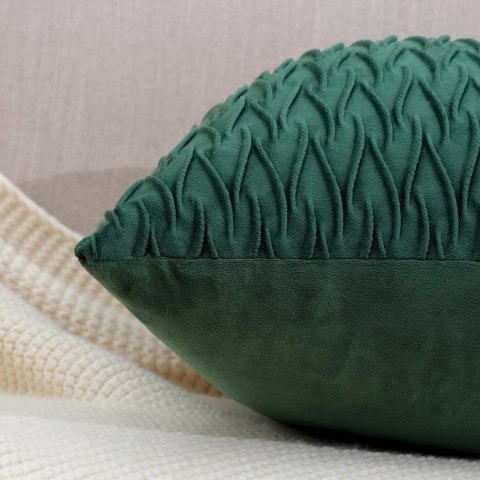 Poszewka dekoracyjna na poduszkę 55x55 welurowa velvet tłoczona fala