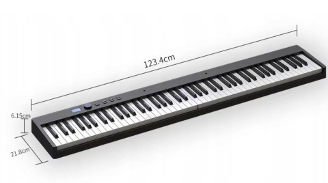 Przenośne pianino cyfrowe 88 klawiszy Bluetooth MIDI z torbą transportową