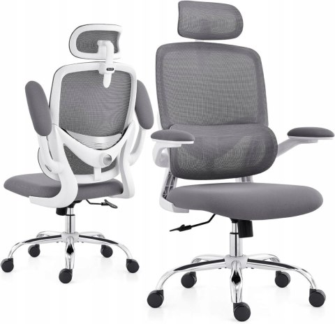 TONFARY Ergonomiczny fotel biurowy do domu z wysokim oparciem z siatki