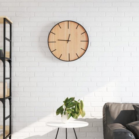 VidaXL Zegar ścienny, brązowy Ø35 cm, żelazo i materiał drewnopochodny