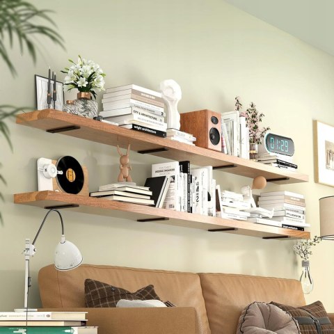 WSPORNIK PÓŁKI 25cm czarny metalowy loft uchwyt zestaw 6 sztuki udźwig 80kg