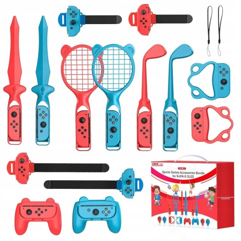 ZESTAW AKCESORIÓW SPORTOWYCH SWITCH 14 W 1 ZESTAW SPORTOWY DO NINTENDO