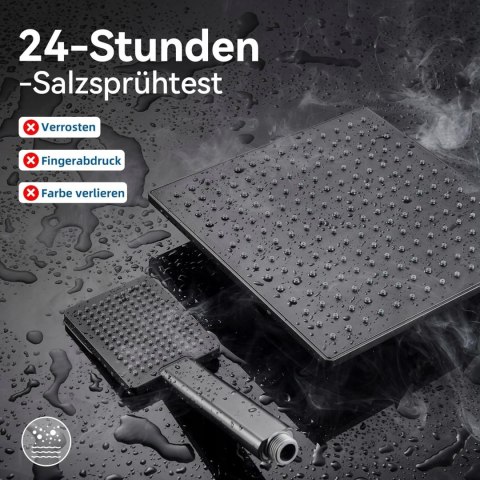 Zestaw prysznicowy natynkowy Auralum AUFS0301BE