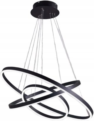 BRIMETI Lampa Wisząca Czarna LED 45W Regulowana Z Pilotem Do Jadalni