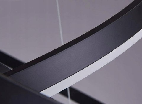 BRIMETI Lampa Wisząca Czarna LED 45W Regulowana Z Pilotem Do Jadalni