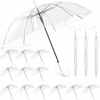 Hestya 16-częściowy parasol ślubny przezroczysty 102 cm