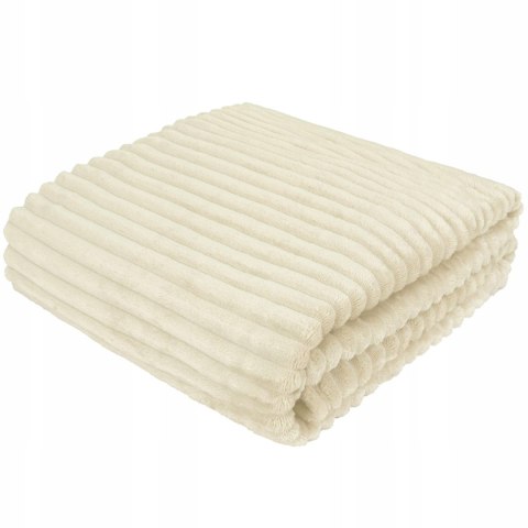 Koc Cotton Market polar 220 cm x 240 cm kremowy