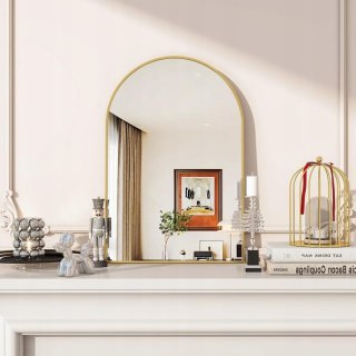 Koonmi Mirror Gold 51×76cm Dekoracyjne lustro ścienne półkoliste