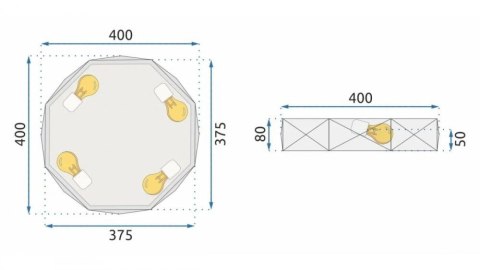 Lampa Sufitowa Plafon Diamond Glamour Czarny Tkaninowa 40 cm z pilotem