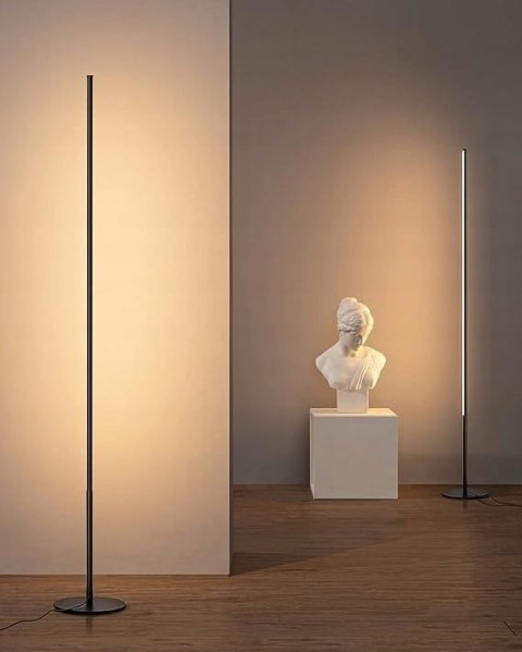 Lampa podłogowa Nowoczesna zintegrowane źródło LED 19 W szary 2 SZTUKI