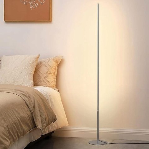 Lampa podłogowa Nowoczesna zintegrowane źródło LED 19 W szary 2 SZTUKI