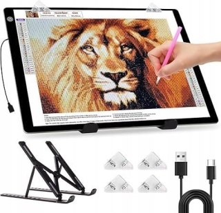 PODKŁADKA ŚWIETLNA LED A3 DO RYSOWANIA, TABLET DO KALKOWANIA 4800 LX STOJAK