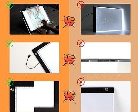 PODKŁADKA ŚWIETLNA LED A3 DO RYSOWANIA, TABLET DO KALKOWANIA 4800 LX STOJAK