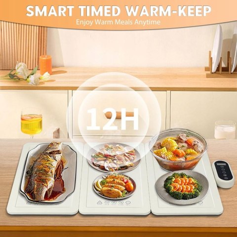 Płyta grzewcza do żywności 300W regulowana 50-120°C 8 poziomów & 12h timer