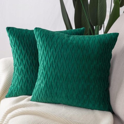 Poszewka dekoracyjna na poduszkę 55x55 welurowa velvet tłoczona fala