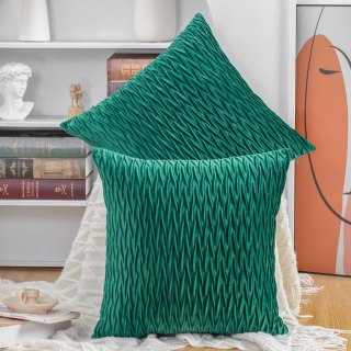 Poszewka dekoracyjna na poduszkę 55x55 welurowa velvet tłoczona fala
