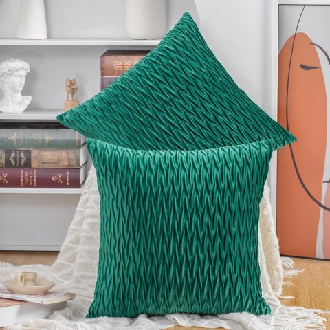Poszewka dekoracyjna na poduszkę 55x55 welurowa velvet tłoczona fala
