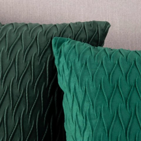 Poszewka dekoracyjna na poduszkę 55x55 welurowa velvet tłoczona fala