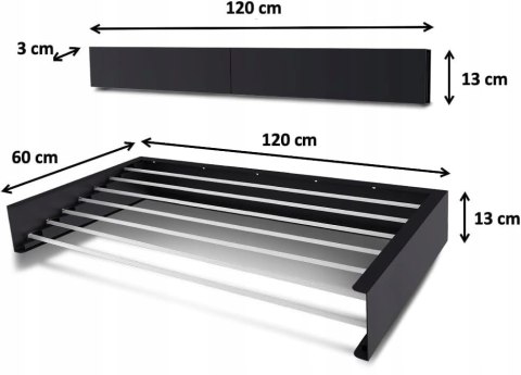 Step Up Suszarka do prania wewnątrz lub na zewnątrz 120 cm Biała P480