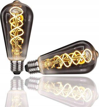 Żarówka LED E27 Edison 1800K Moc 4W Nieściemnialna Zestaw 4szt
