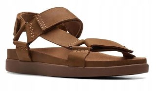 CLARKS MĘSKIE SANDAŁY BRĄZOWE SKÓRZANE 46
