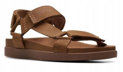 CLARKS MĘSKIE SANDAŁY BRĄZOWE SKÓRZANE 46