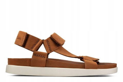 CLARKS MĘSKIE SANDAŁY BRĄZOWE SKÓRZANE 46