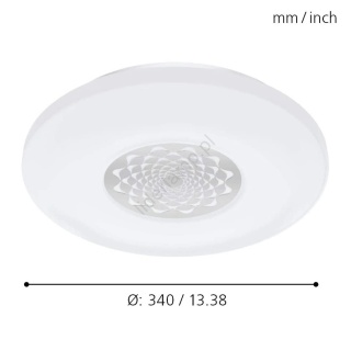 Eglo 33248 - LED RGBW ściemnialna oprawa sufitowa