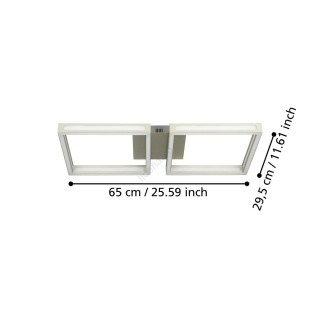 Eglo - LED Plafon 2xLED/11,2W/230V matowy chrom