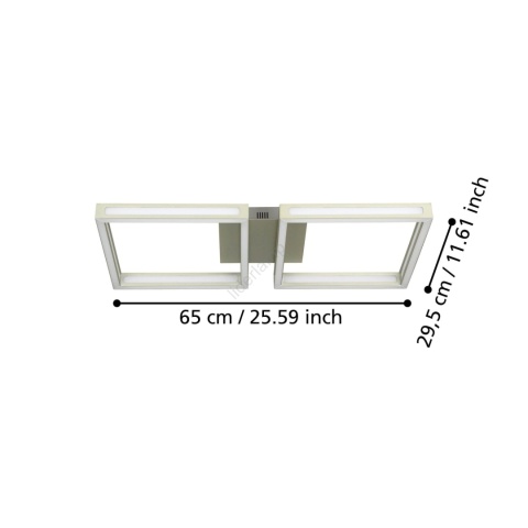 Eglo - LED Plafon 2xLED/11,2W/230V matowy chrom