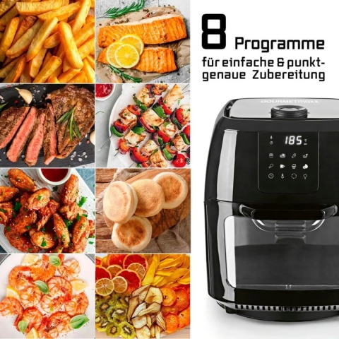 Frytkownica beztłuszczowa GOURMETmaxx XXL 9L 1800W grill rożen