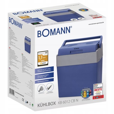Lodówka turystyczna Bomann KB 6012 CB elektryczna 30 l niebieska tryb ECO