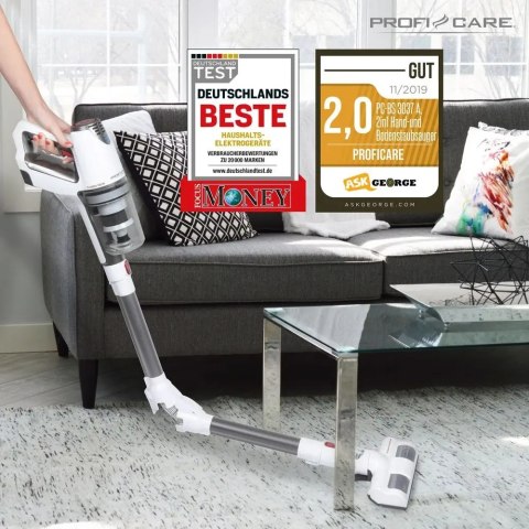 Odkurzacz pionowy Proficare PC-BS 3035 srebrny/szary
