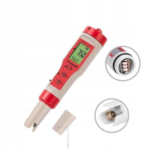 Tester pH 4w1 Vivosun TDS EC Temp Miernik Wody Akwarium BASEN NAPOJE