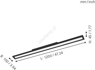 Eglo 31739 - LED Plafon ściemnialny SALOBRENA-Z LED/33,5W/230V 2700-6500K czarny