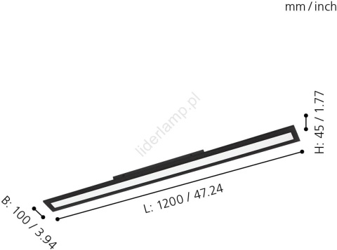 Eglo 31739 - LED Plafon ściemnialny SALOBRENA-Z LED/33,5W/230V 2700-6500K czarny